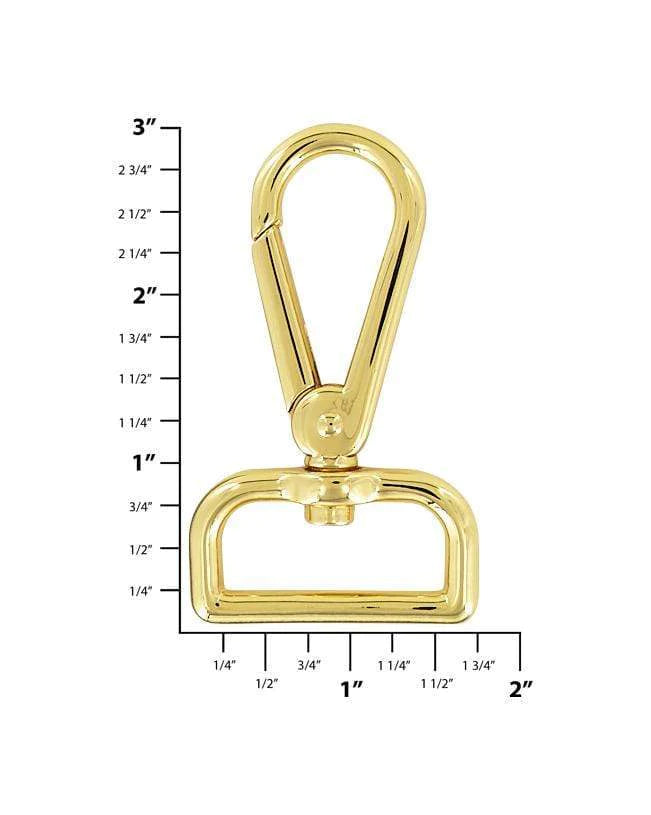 Hardware - Zinc Alloy Swivel Snap Hook - 1 1/4" - Gold