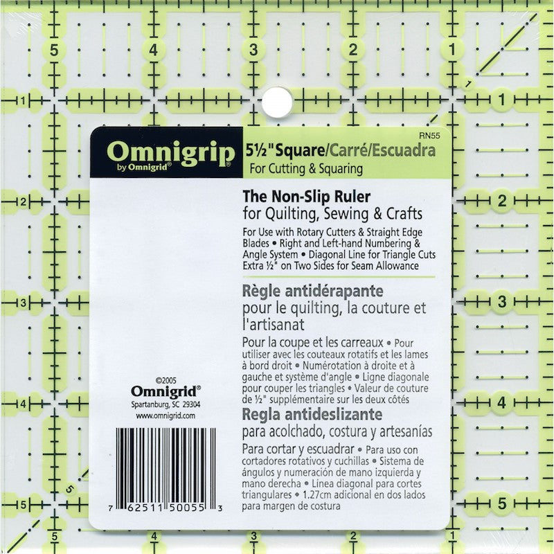 Omnigrip Ruler - 5.5" x 5.5"