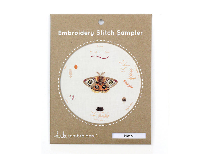 Kiriki Press - Embroidery Stitch Sampler - Moth