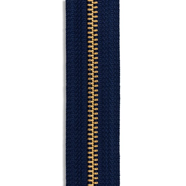 Blue + Bronze  Zipper by the Yard – Great Heron Thread Co.