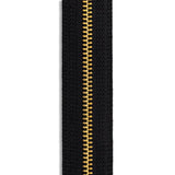 YKK Brass Zipper By the Yard - #5 - Black