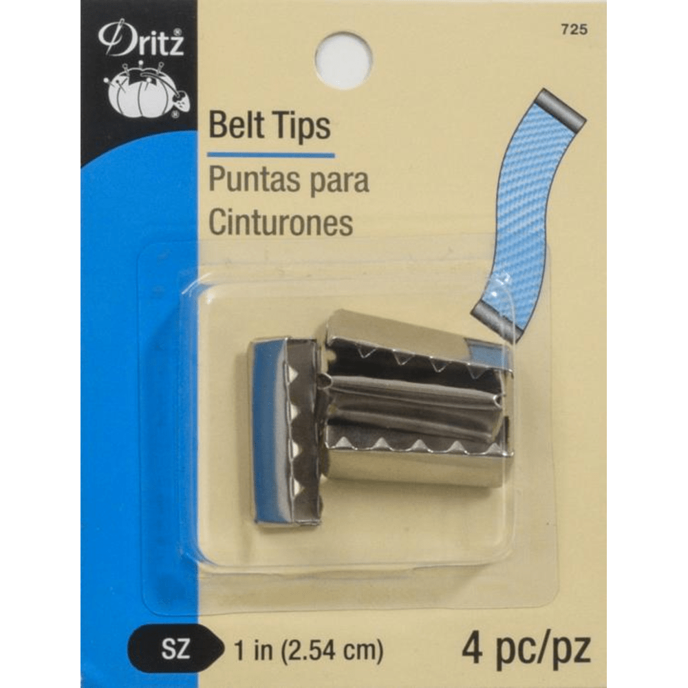 Dritz - Belt Tips - Nickel - 4 pc.