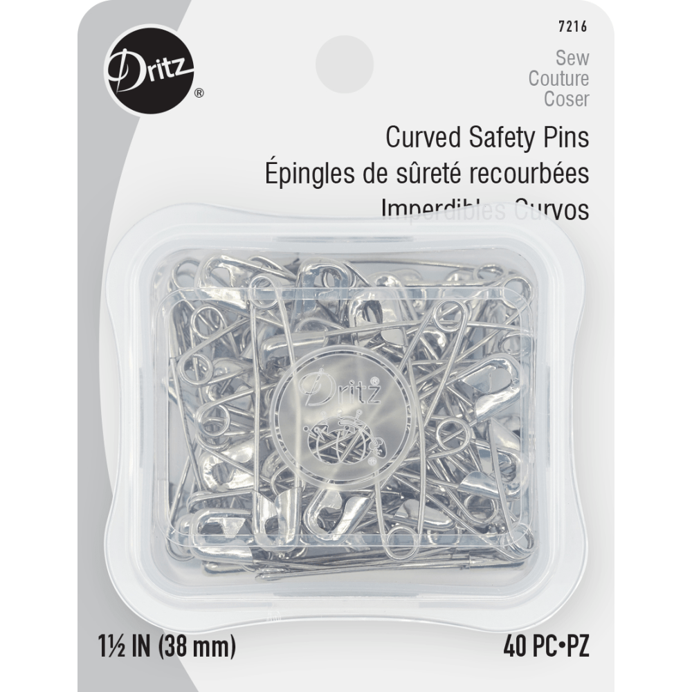 Dritz - Curved Safety Pins - 1 1/2" - 40 pc. - Size 2