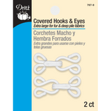 Dritz - Large Covered Hook and Eyes - White - 2 pc.