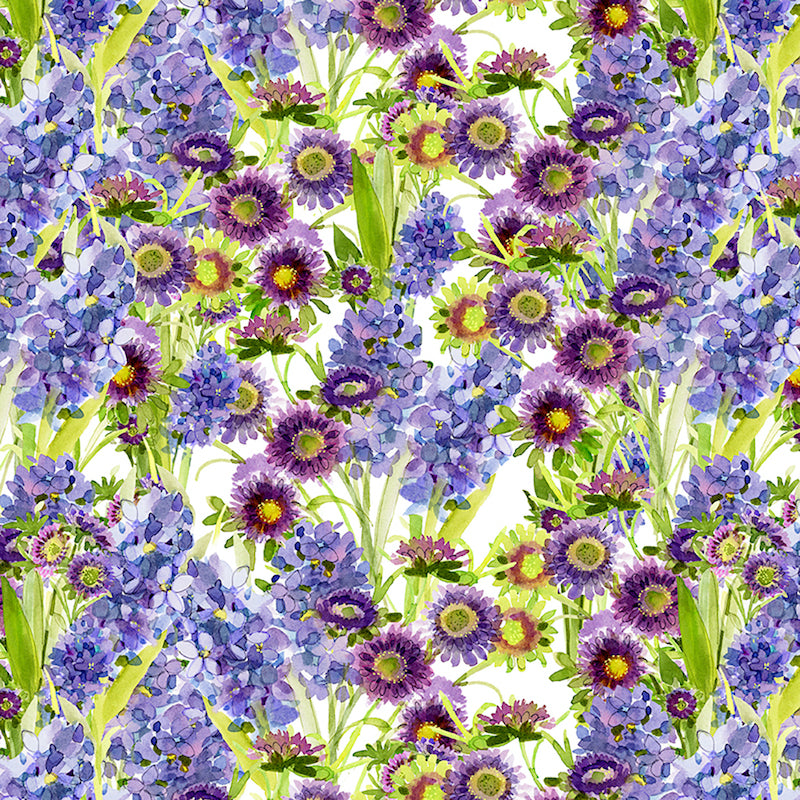 SALE! Clothworks - My Happy Place - Hyacinths